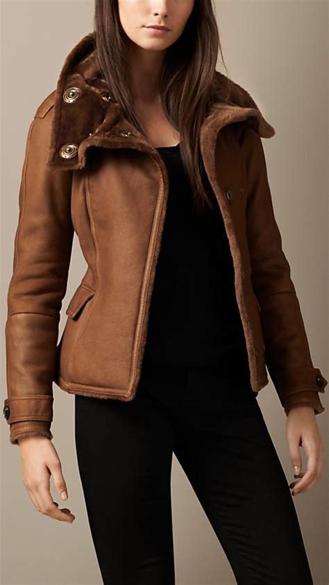 burberry merino shearling funnel neck jacket|net a porter Burberry jacket.